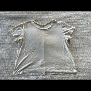 Ozma Lou Tee in Natural Silk Noil Jersey Large